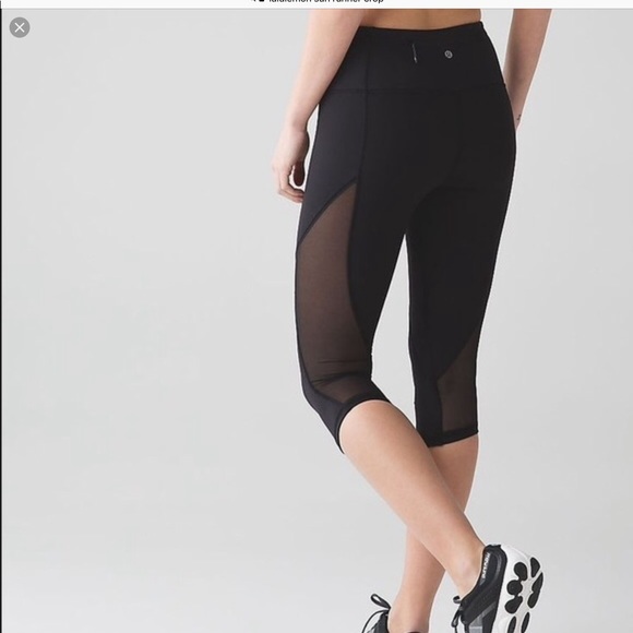lululemon athletica Pants - Lululemon mesh detail lux crop 🍭🍭🍭